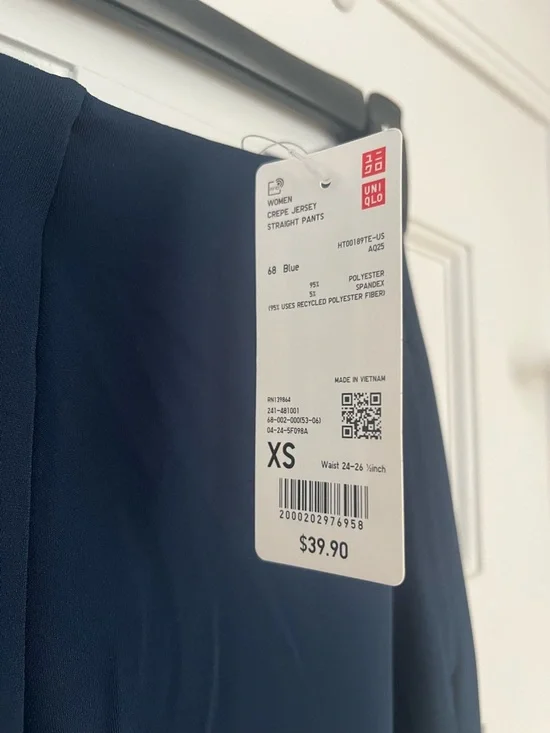 Uniqlo Wide Leg Blue Pants - Picture 3 of 3